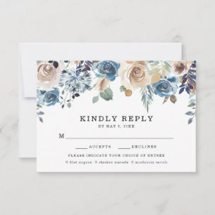 Hochzeits-RSVP-Karte 'Blooming Beauty' mit Essensa RSVP Karte