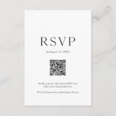 Hochzeits-RSVP-Karte mit QR-Code | Elegante Blumen RSVP Karte (Vorderseite)