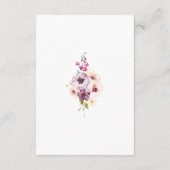 Hochzeits-RSVP-Karte mit QR-Code | Elegante Blumen RSVP Karte (Rückseite)