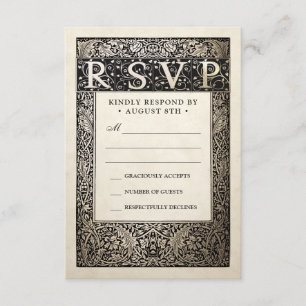 Hochzeits-RSVP-Karten Champagne-Efeu-Kollektion RSVP Karte