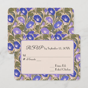 Hochzeits-RSVP Morning Glory Art Nouveau RSVP Karte