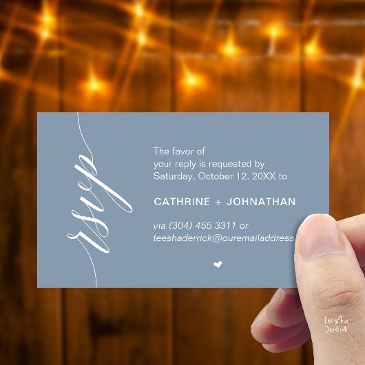 Hochzeits-RSVP per SMS oder E-Mail, Erinnerung Begleitkarte