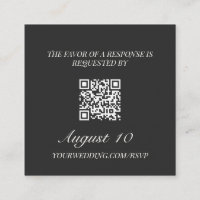 Hochzeits-RSVP-QR-Code illustriertes Medaillon Mon