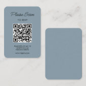 Hochzeits-RSVP-QR-Code modern minimalistisch einfa Begleitkarte (Vorne/Hinten)
