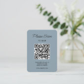 Hochzeits-RSVP-QR-Code modern minimalistisch einfa Begleitkarte (Stehend Vorderseite)