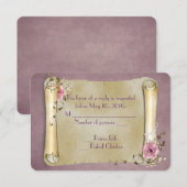 Hochzeits-RSVP-Rolle RSVP Karte (Vorne/Hinten)