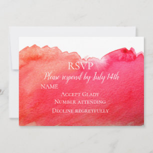 Hochzeits-RSVP rubinrot boho modern Aquarell Einladung