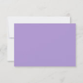 Hochzeits-RSVP-Script Purple Rustic Floral RSVP Karte (Rückseite)