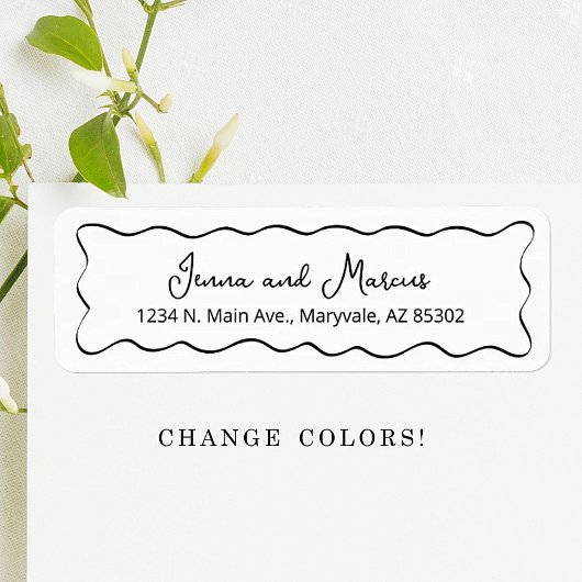 Hochzeits-Rücksende-Adressetikett - Gezeichneter g