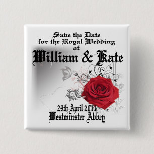 Hochzeits-Sammlerstücke-Andenken Williams u. Kate Button