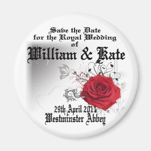 Hochzeits-Sammlerstücke-Andenken Williams u. Kate Magnet