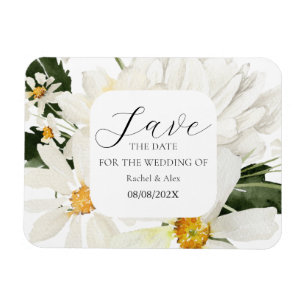 Hochzeits-Save-The-Date-Blumen-flexibler-Photo-Mag Magnet