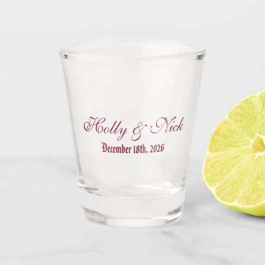 Hochzeits-Schussglas Schnapsglas (Vorderseite)