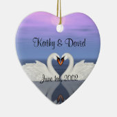 Hochzeits-Schwäne Keramikornament (Rechts)