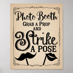 Hochzeits-Selfie-Fotobooth-Schild Poster