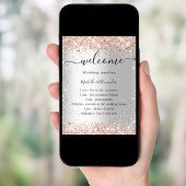 Hochzeits-Silber-Roségold-Programm-Zeitplan Poster