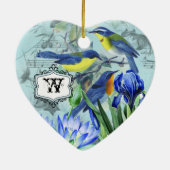 Hochzeits-Singvogel-kundenspezifische Keramikornament (Hinten)