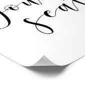 Hochzeits-Sitzplan-Schild Poster (Ecke)