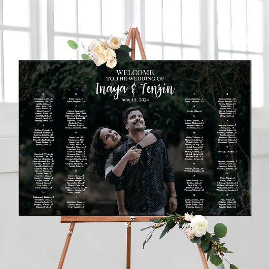 Hochzeits-Sitzplan-Tafel mit Foto Poster