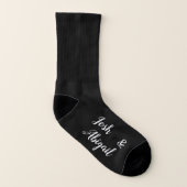 Hochzeits-Socken, Hochzeit Hashtag, Socken (Links - Innen)