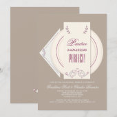 Hochzeits-Tabellen-Proben-Abendessen-Einladung Einladung (Vorne/Hinten)