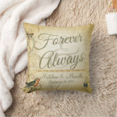 Hochzeits-Tag für immer u. immer personalisiertes Kissen (Decke)