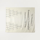 Hochzeits-Tapete Champagnergläser Wandteppich (Vorderseite (Horizontal))