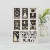 Hochzeits-Tarot Save The Date (Stehend Vorderseite)
