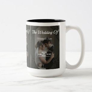 Hochzeits-Tasse für Braut und Bräutigam   Romantis Zweifarbige Tasse