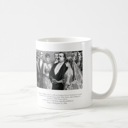 Hochzeits-Tasse Präsidenten-Grover Cleveland Kaffeetasse (Rechts)