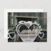 Hochzeits Tauben auf das Brautparts Postkarte (Vorne/Hinten)