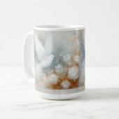 Hochzeits-Tauben-Blumen-Tasse Kaffeetasse (Vorderseite Links)