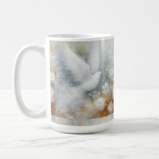 Hochzeits-Tauben-Blumen-Tasse Kaffeetasse (Links)