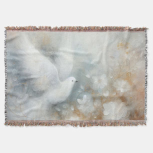 Hochzeits-Tauben-Blumen-Wurfdecke Decke