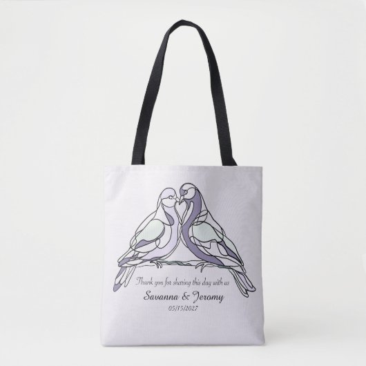 Hochzeits-Tauben-Geschenktasche Tasche (Vorderseite)