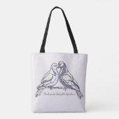 Hochzeits-Tauben-Geschenktasche Tasche (Rückseite)