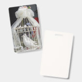 Hochzeits Tauben warten auf das Brautpaar Ausweis (Vorder- & Rückseite)