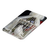 Hochzeits Tauben warten auf das Brautpaar Magnet (Linke Seite)