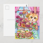 Hochzeits-Teeparty Postkarte (Vorne/Hinten)