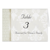 Hochzeits-Tischnummer-Karte (Vorderseite (Horizontal))