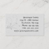 Hochzeits-und des Event-Planers Visitenkarte (Rückseite)