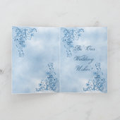 Hochzeits-Usher-Gruß-Karte: Himmel-Blau-Eleganz Einladung (Innenseite)