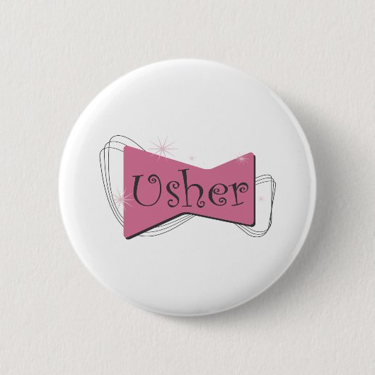 Hochzeits-Usher-Knopf Button (Vorderseite)