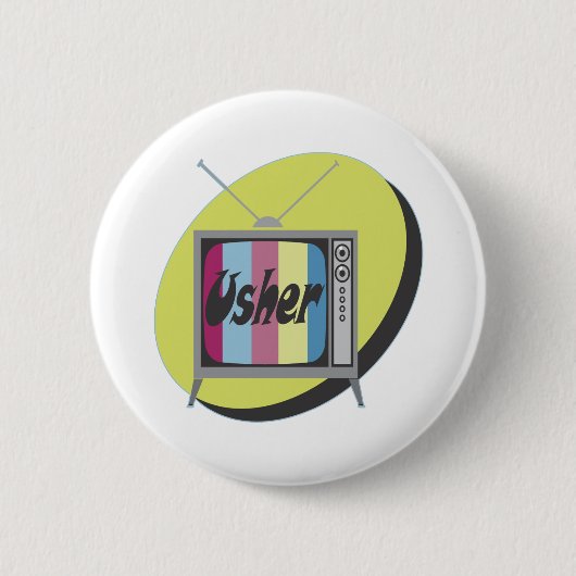 Hochzeits-Usher-Knopf Button (Vorderseite)