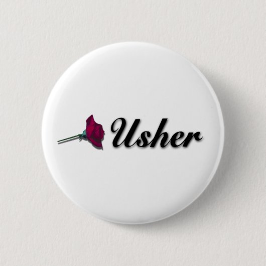 Hochzeits-Usher-Knopf Button (Vorderseite)