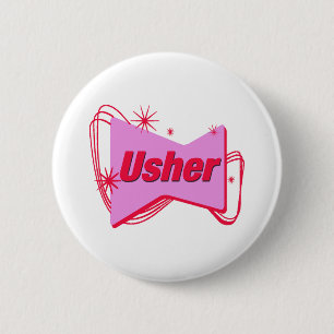Hochzeits-Usher-Knopf Button