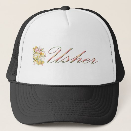 Hochzeits-Usherhut/-kappe Truckerkappe (Vorderseite)