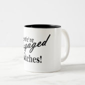 Hochzeits-Verlobung Zweifarbige Tasse (VorderseiteRechts)