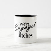 Hochzeits-Verlobung Zweifarbige Tasse (Mittel)