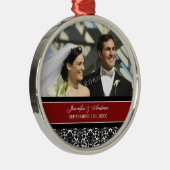 Hochzeits-Verzierungs-Bevorzugungs-roter schwarzer Silbernes Ornament (Rechts)